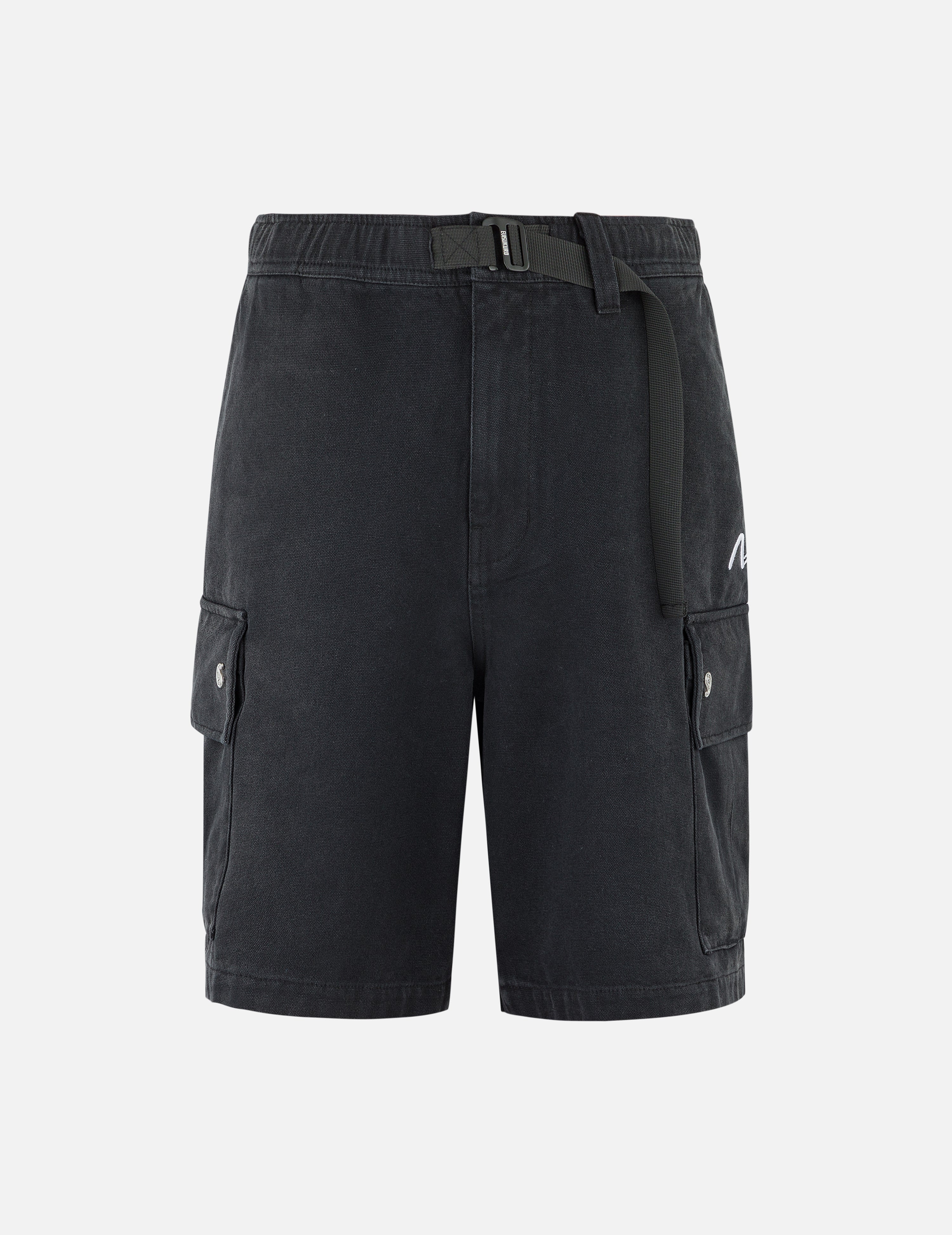 Pigment Dye Wash Seagull Embroidery Relax Fit Shorts